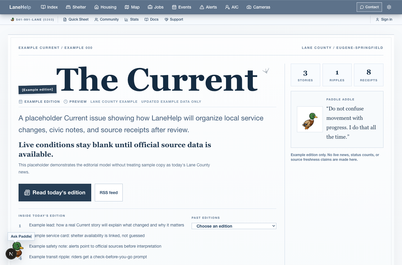 LaneHelp Current desktop screenshot