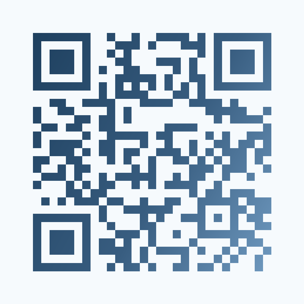 Blue gradient QR code linking to lanehelp.com.