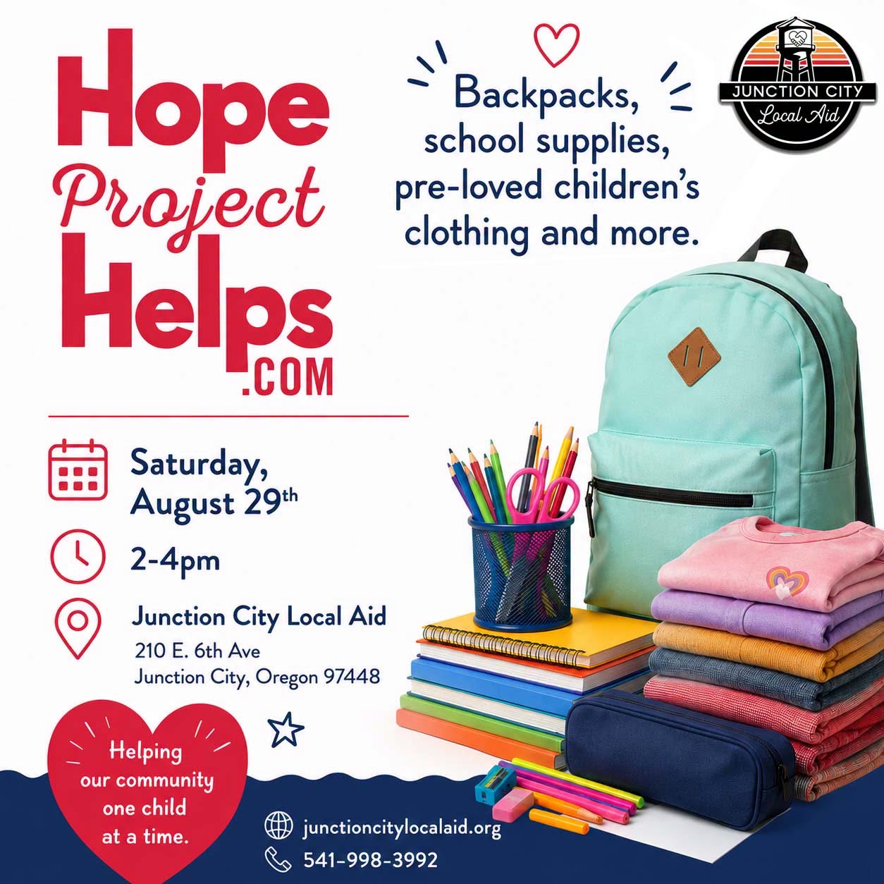 Flyer or photo for JCLA Back 2 School Event